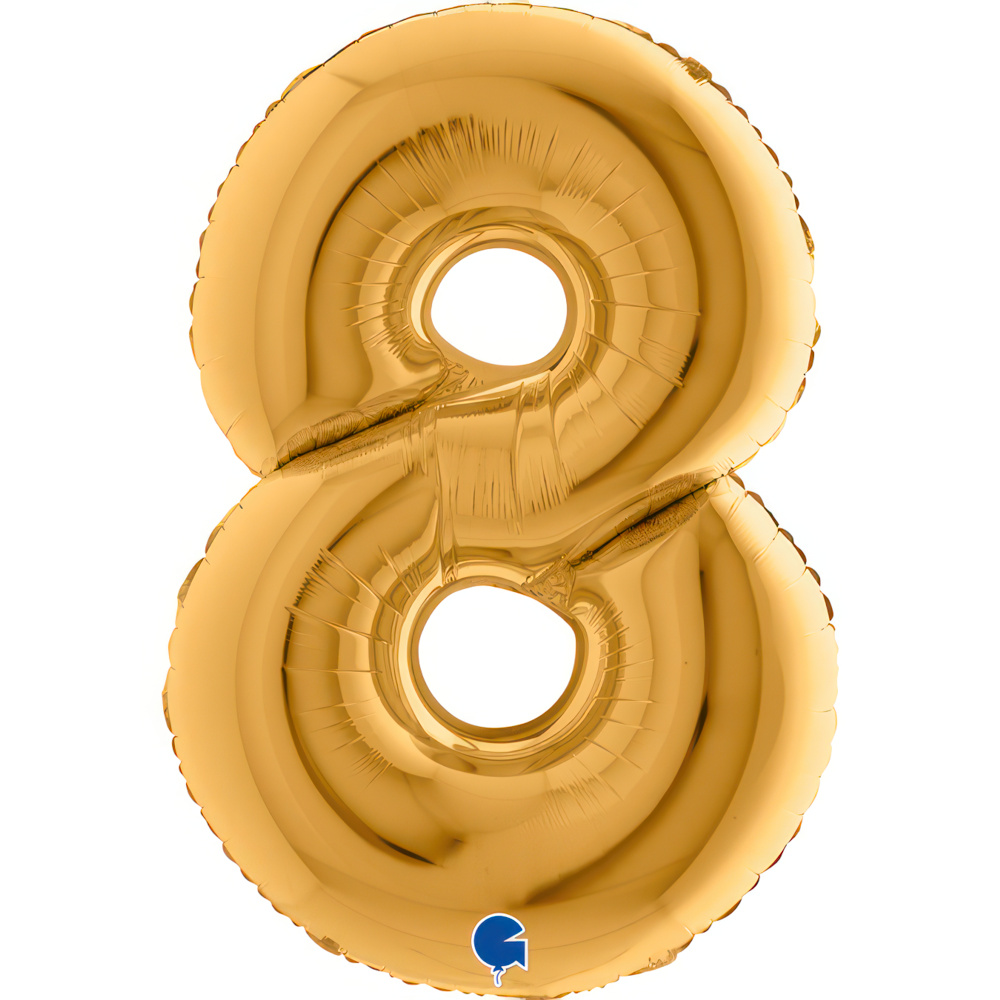 Number 8  Gold 40" Single Pack