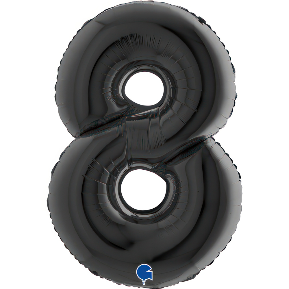 Number 8    Black 40" Single Pack