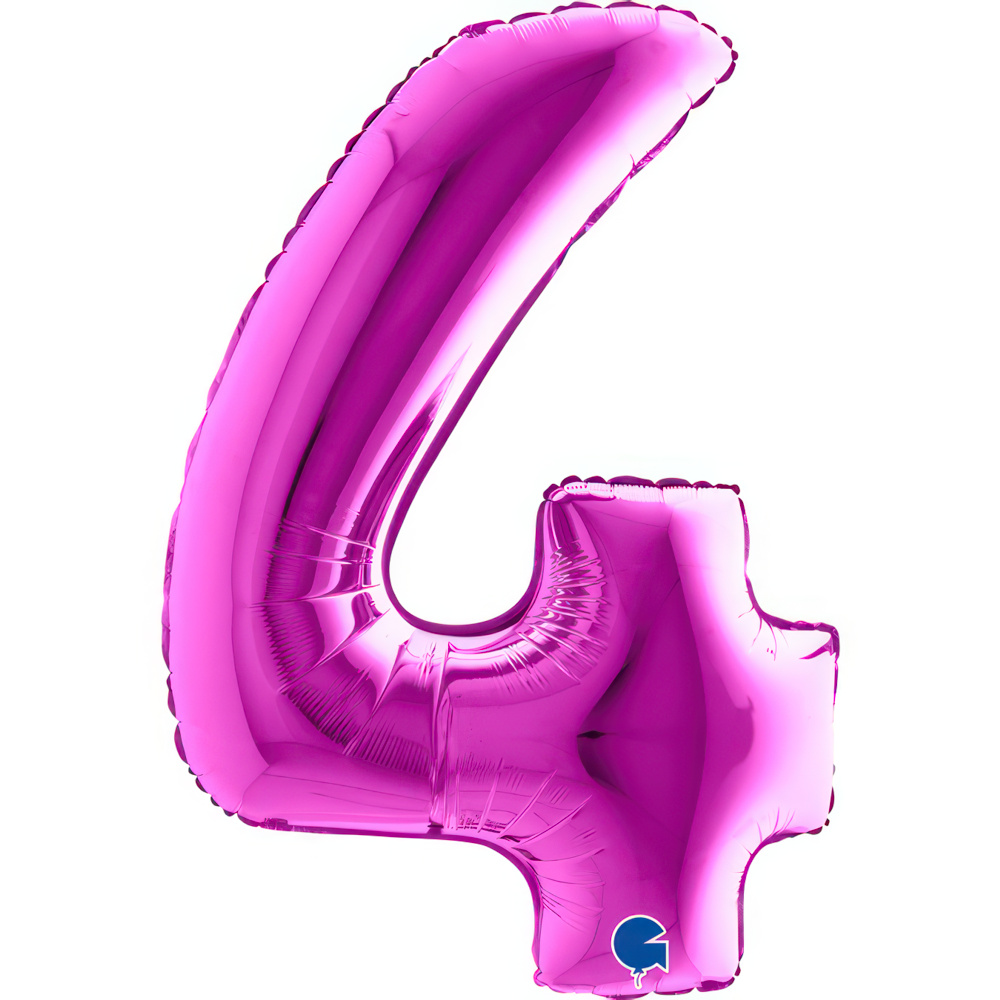 Number 4   Purple 40"  Single Pack