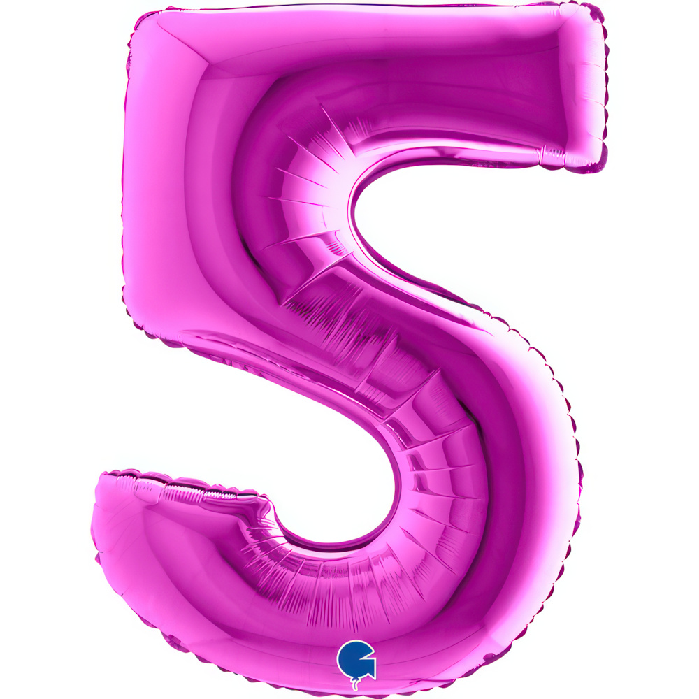 Number 5   Purple 40" Single Pack