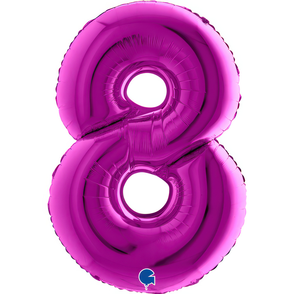 Number 8 Purple 40" Single Pack