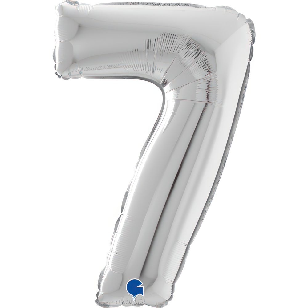 Number 7 Silver Micro 7"