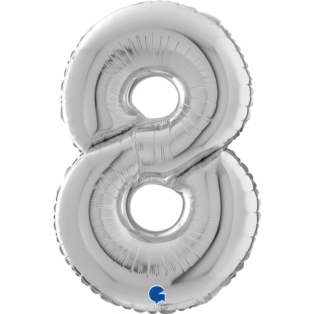 Number 8 Silver Micro 7"