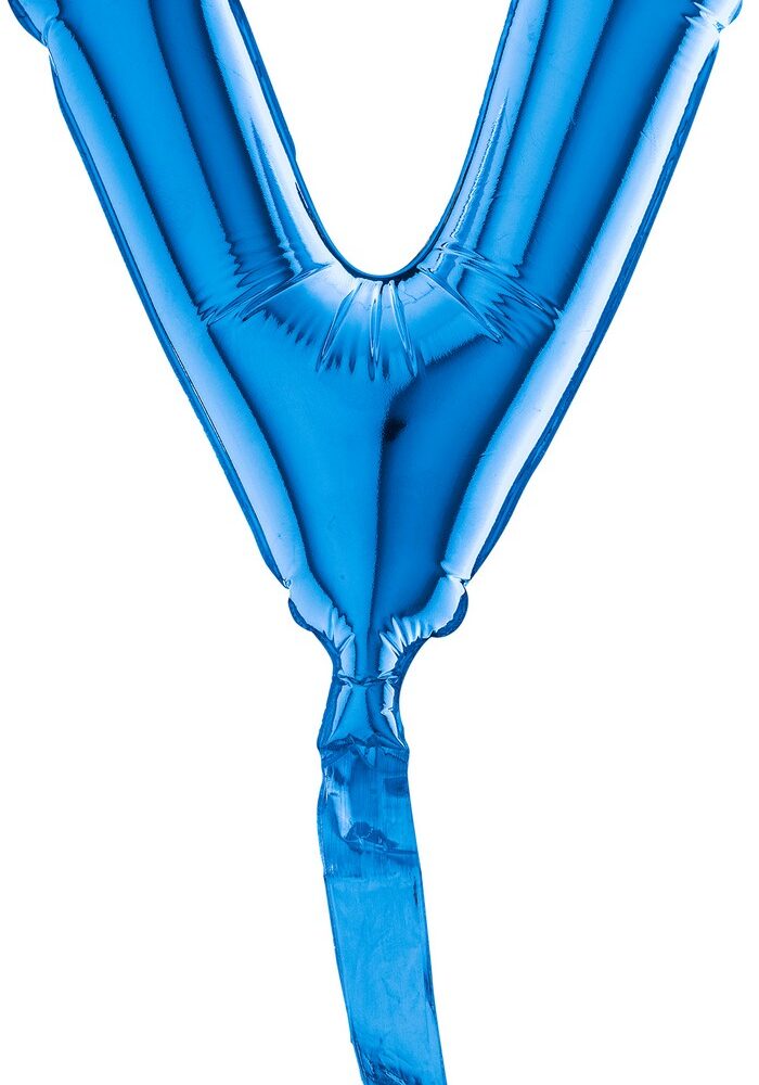 Letter V Blue Micro7"