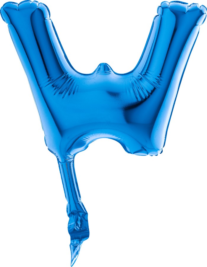 Letter W Blue Micro7"