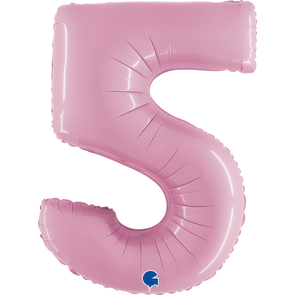 Number 5 Pastel Pink 40"  Single Pack