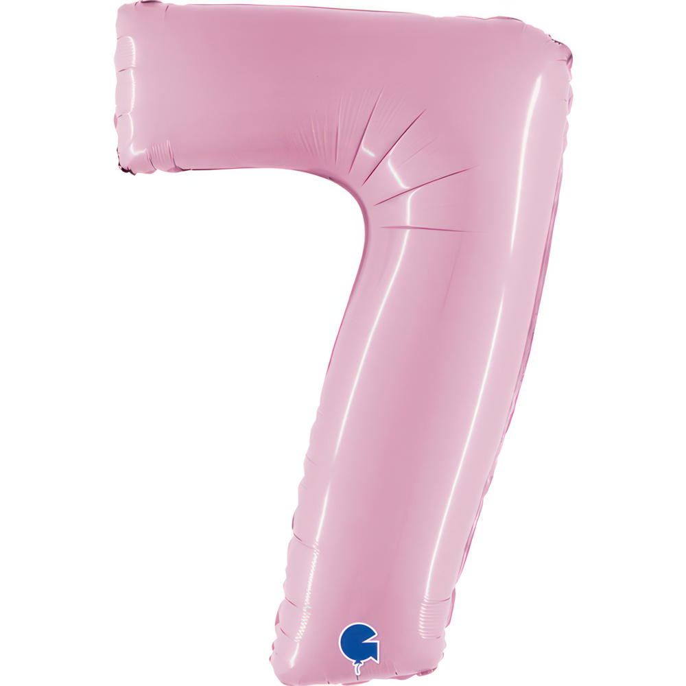 Number 7 Pastel Pink 40" Single Pack