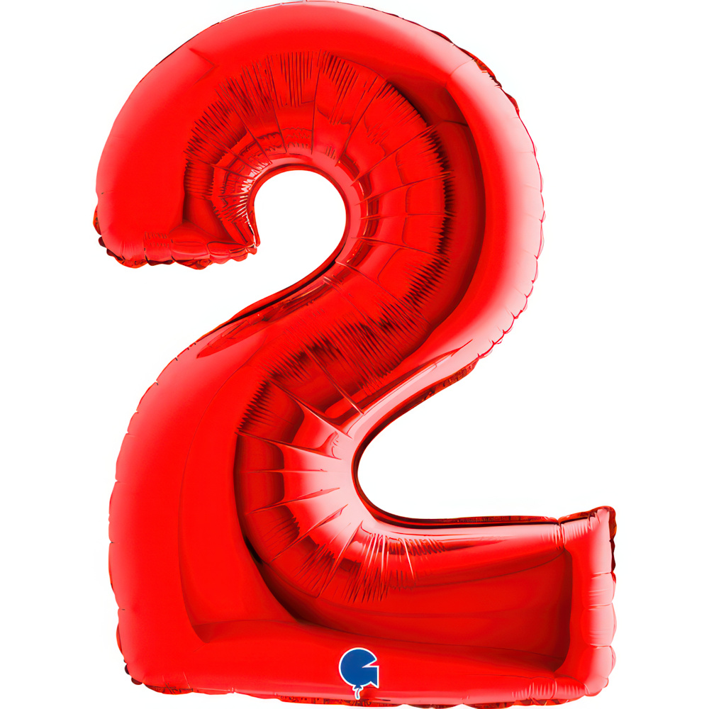 Number 2     Red 40" Single Pack