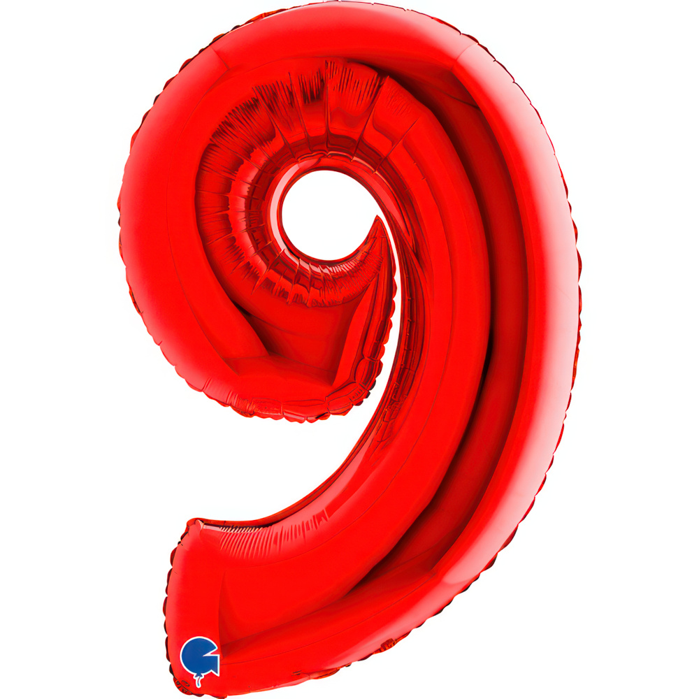 Number 9    Red 40" Single Pack