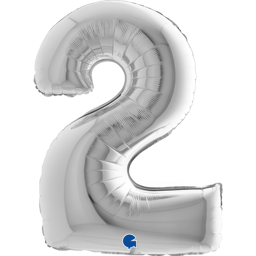 Number 2   Silver 40" Single Pack