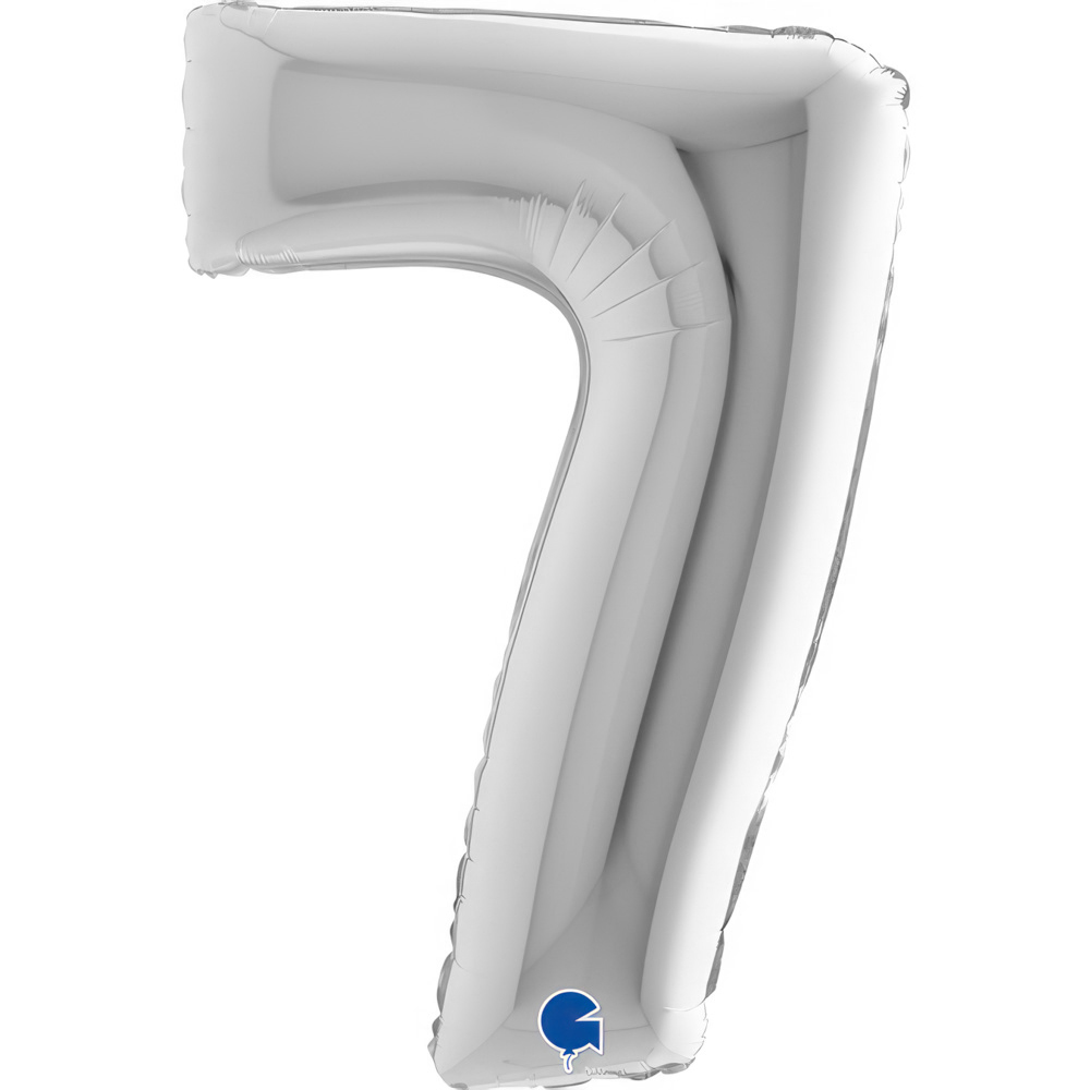 Number 7   Silver 40" Single Pack