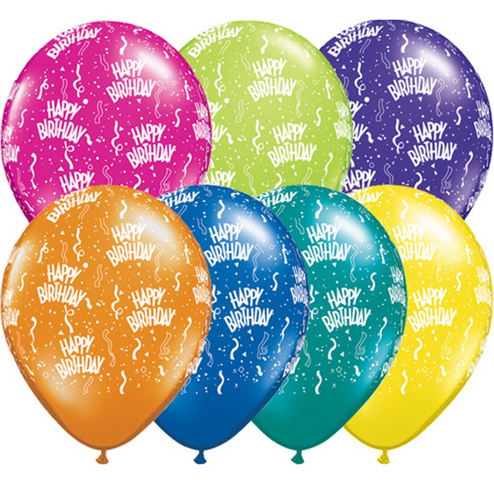11" BIRTHDAY BDAY ROUND FANTASY ASSORTED (50CT)