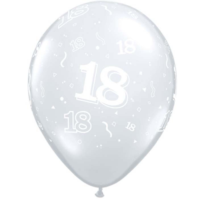 11" birthday 18  DIAMOND CLEAR (50CT)
