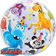 22" SINGLE BUBBLE stampati  PARTY ANIMALS

QUALATEX
