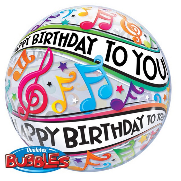 22" SINGLE BUBBLE HAPPY BDAY TO YOU MUSIC NOTES        01CT

QUALATEX
