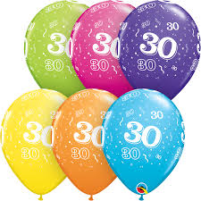 11" birthday TROPICAL 30 AST (50CT)