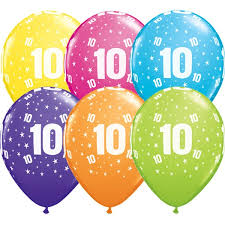 11" birthday TROPICAL 10 AST 50CT