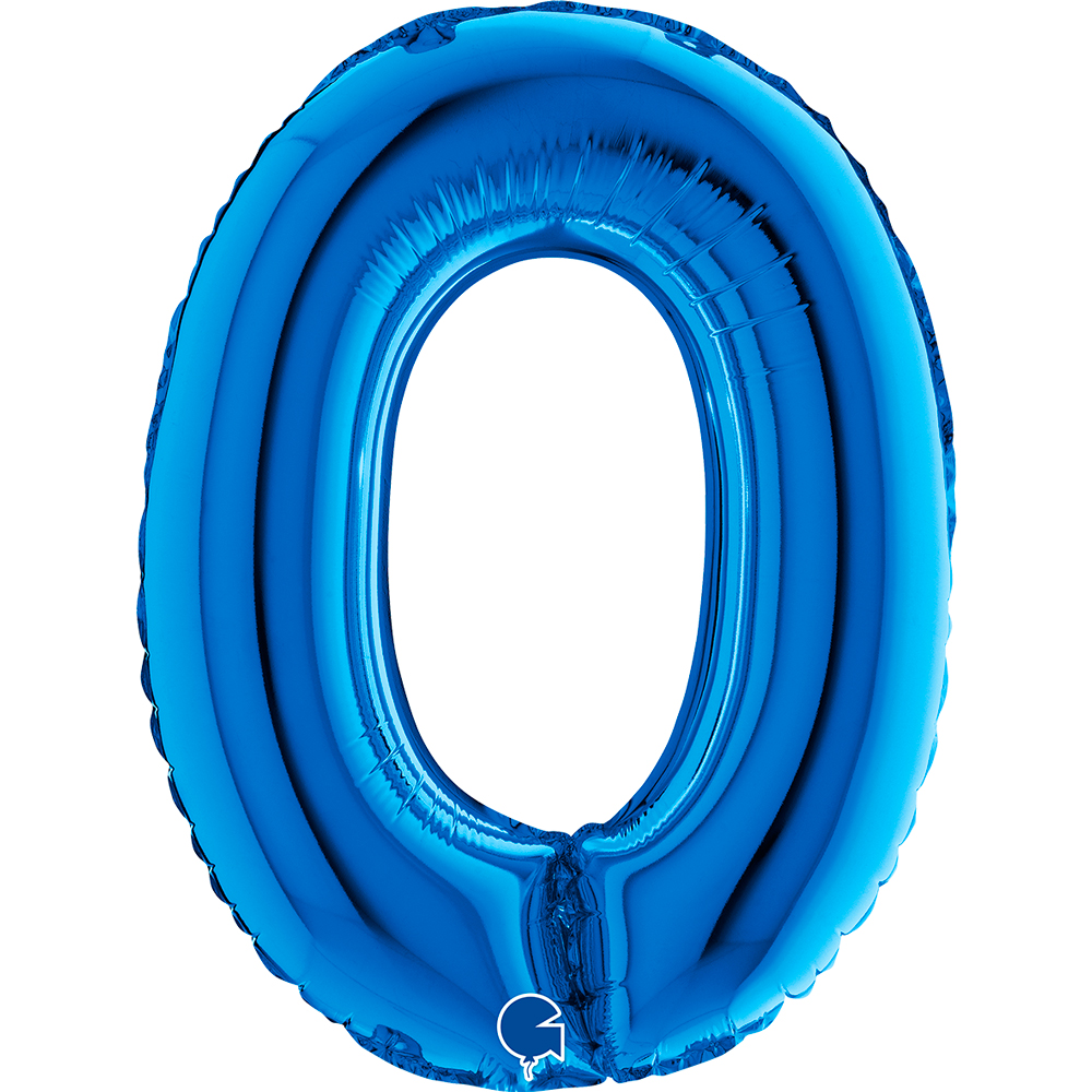 Number 0 Blue Mini Single Pack 14"