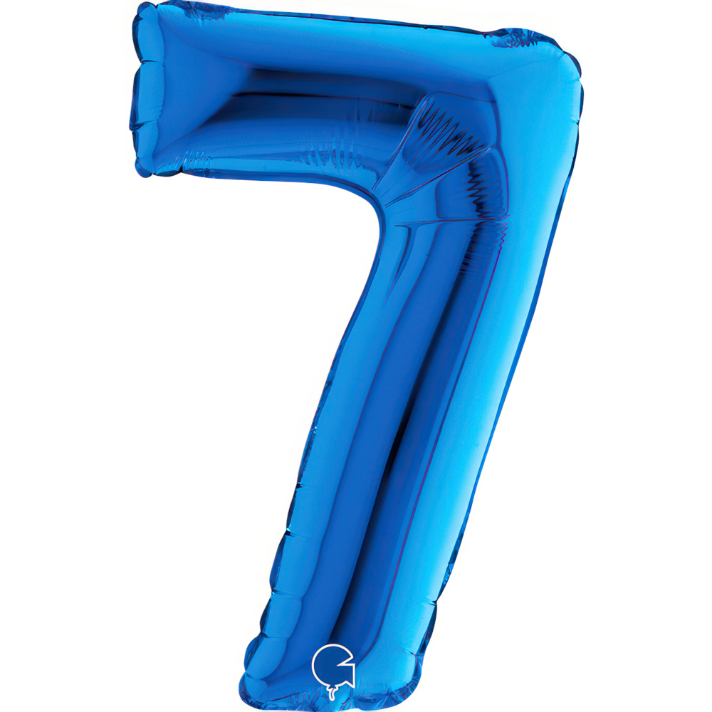 Number 7    Blue Mini Single Pack 14"