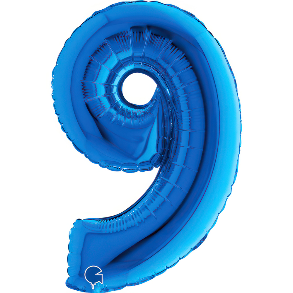 Number 9    Blue Mini Single Pack 14"