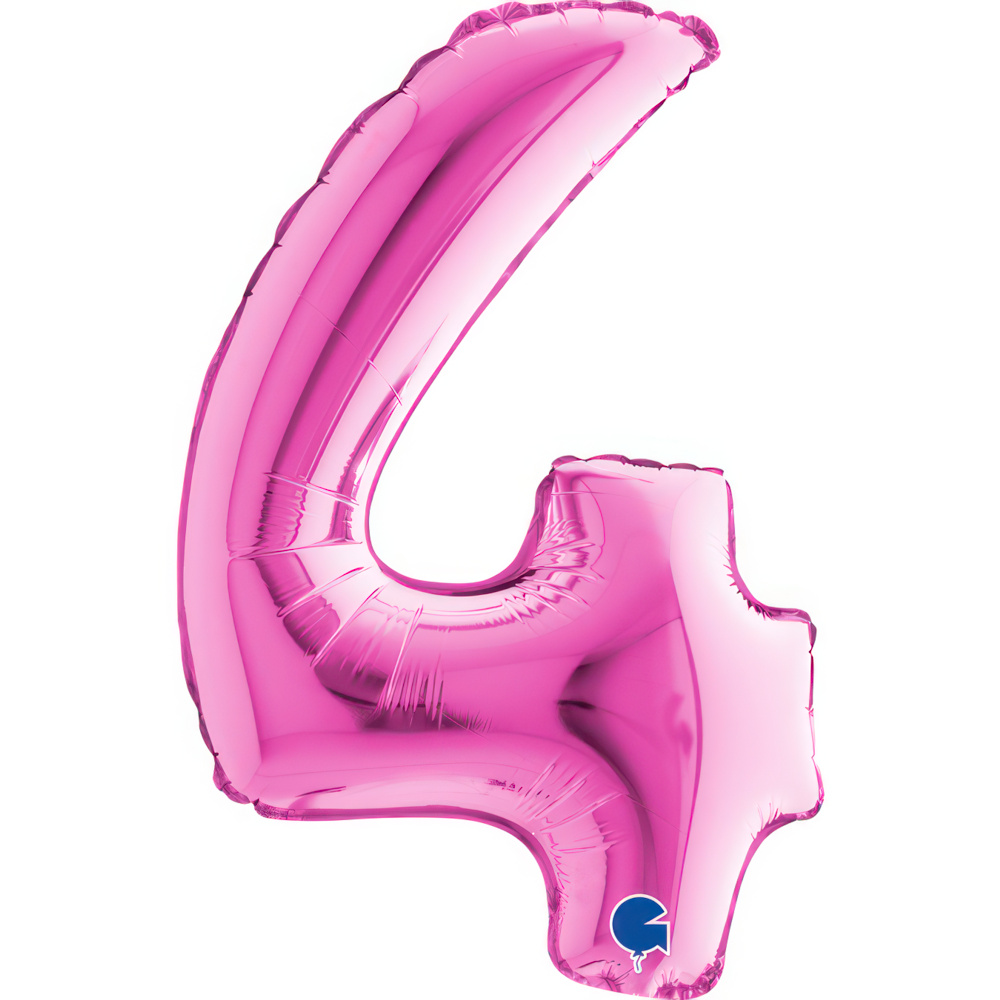 Number 4   Fuxia Mini Single Pack 14"