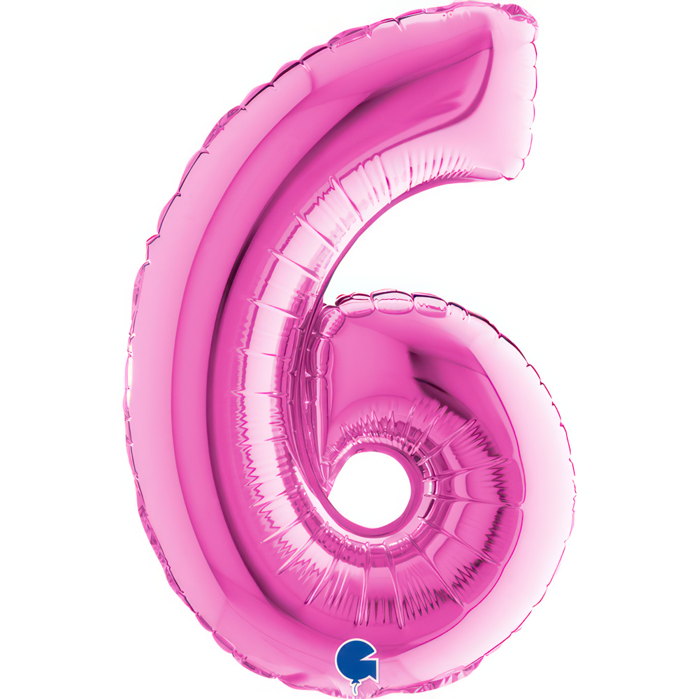 Number 6   Fuxia Mini Single Pack14"
