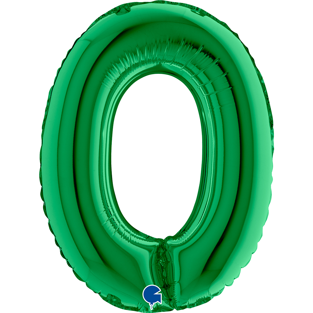 Number 0 Green Mini Single Pack 14"