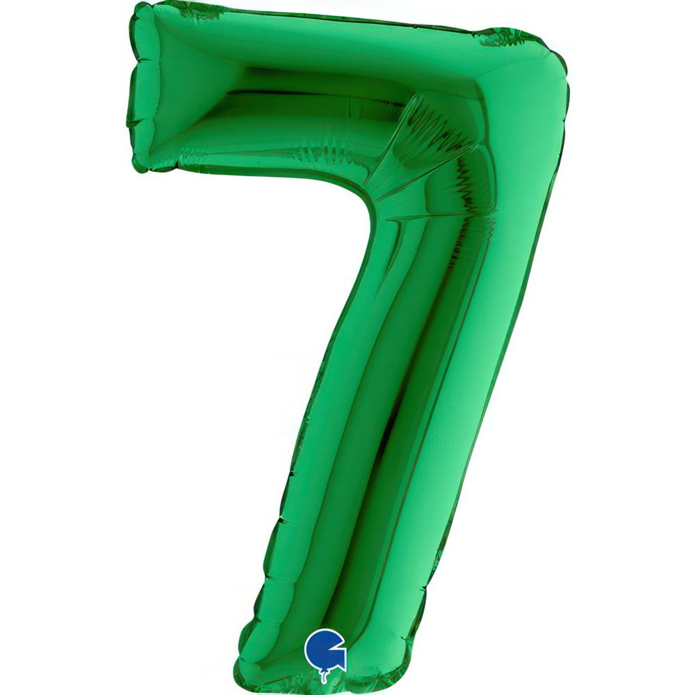 Number 7    Green Mini Single Pack 14"