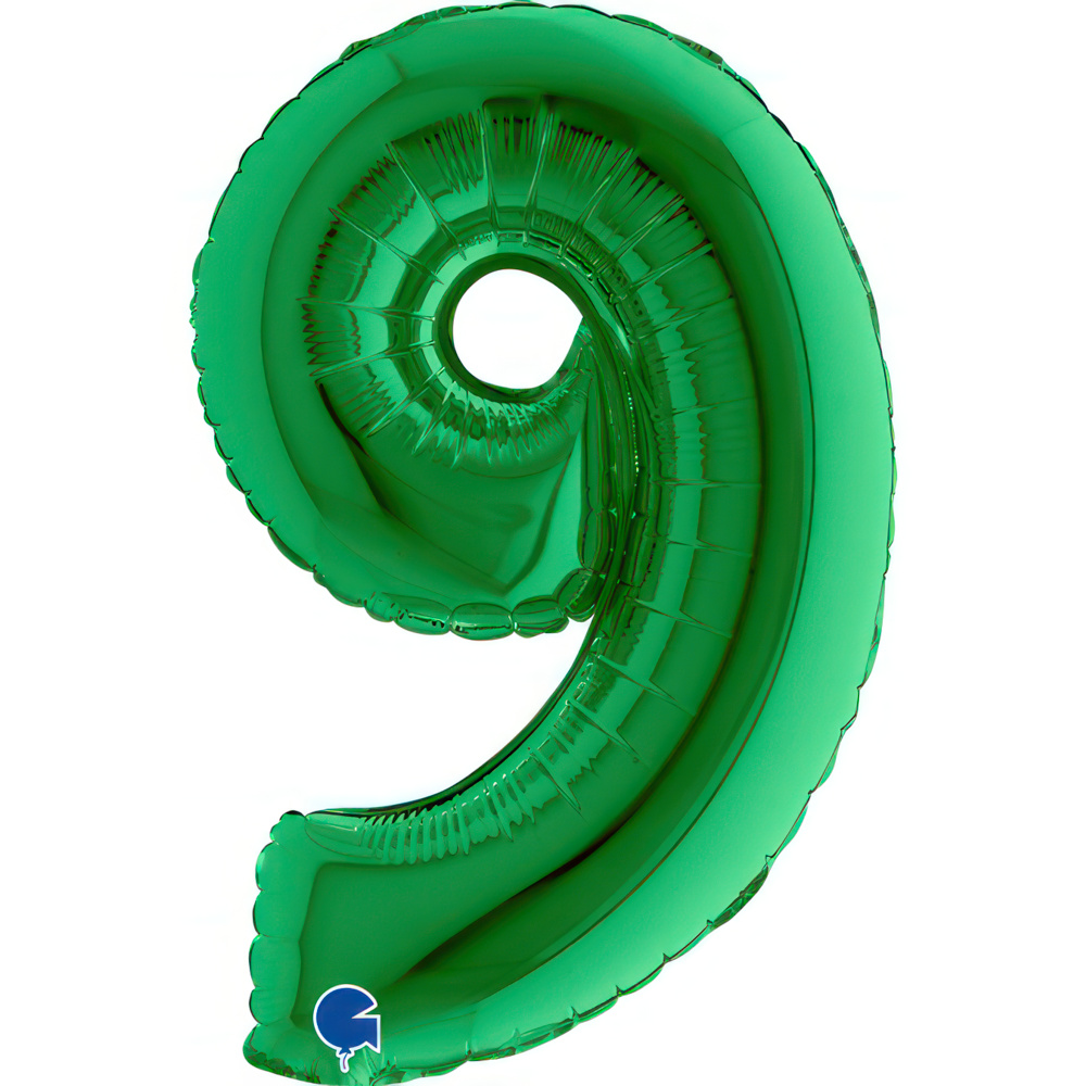 Number 9    Green Mini Single Pack 14"