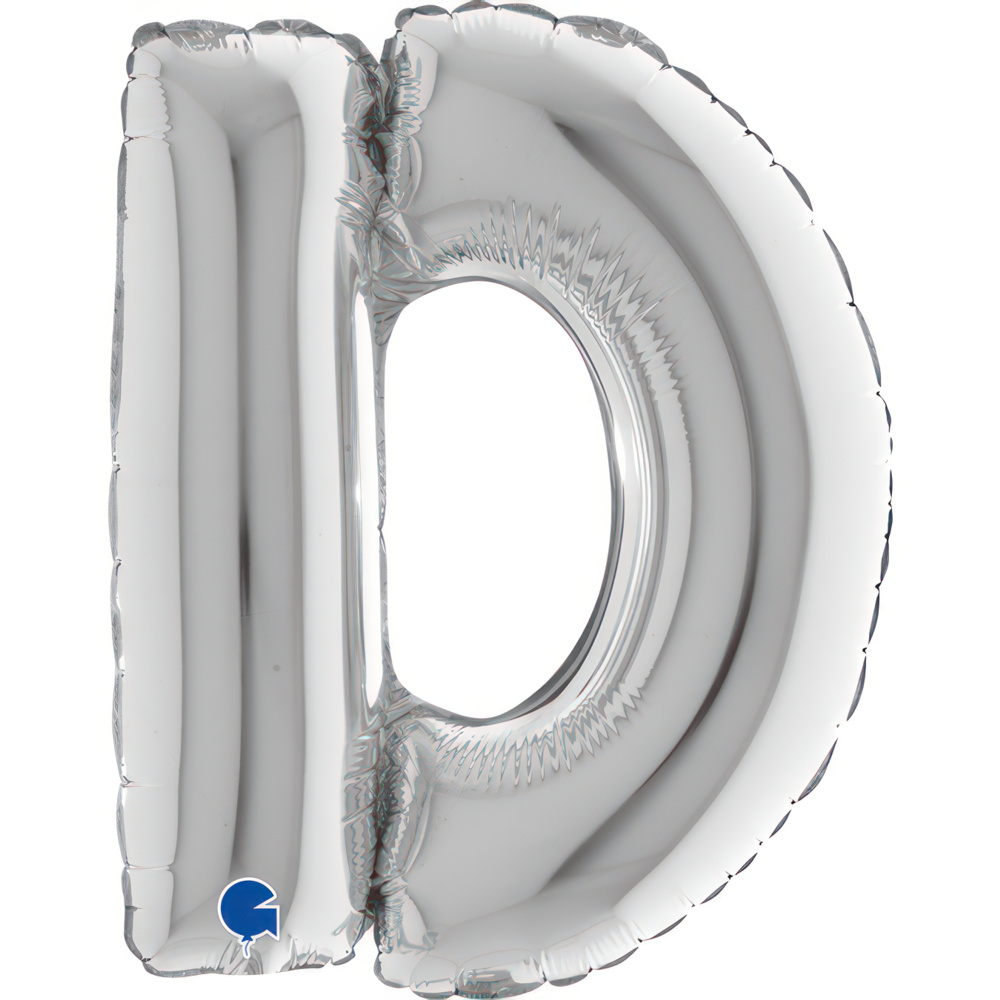 Letter D Silver Mini 14"  Single Pack