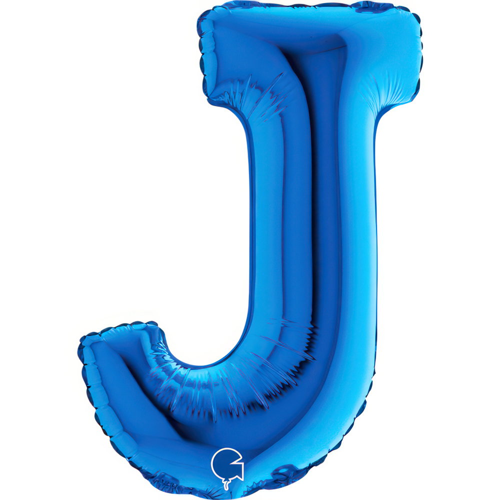 Letter J   Blue Mini 14"  Single Pack