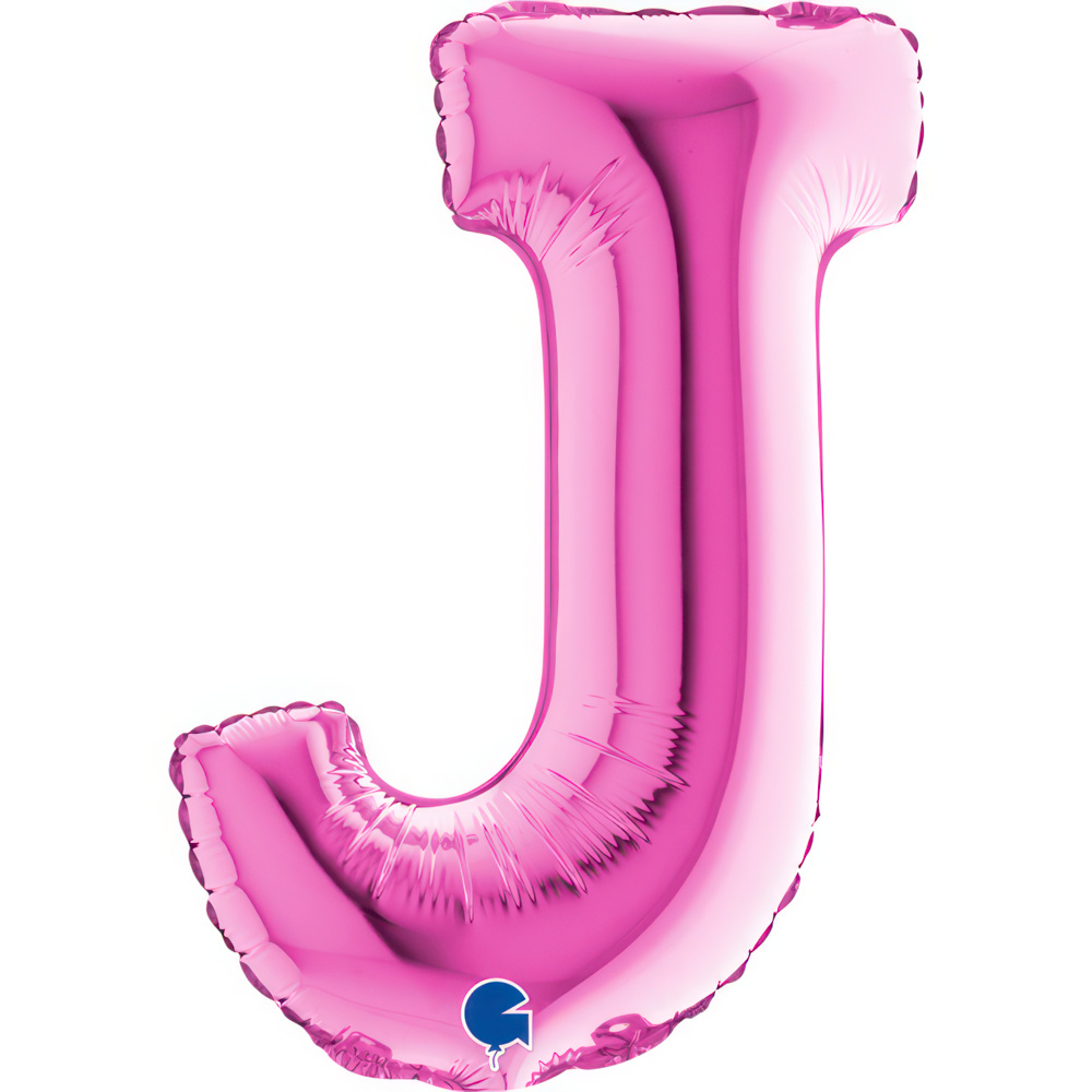 Letter J Fuxia Mini 14"  Single Pack