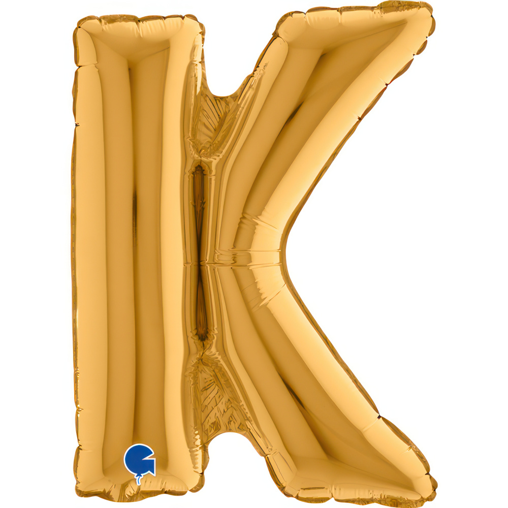 Letter K Gold Mini Single Pack14"