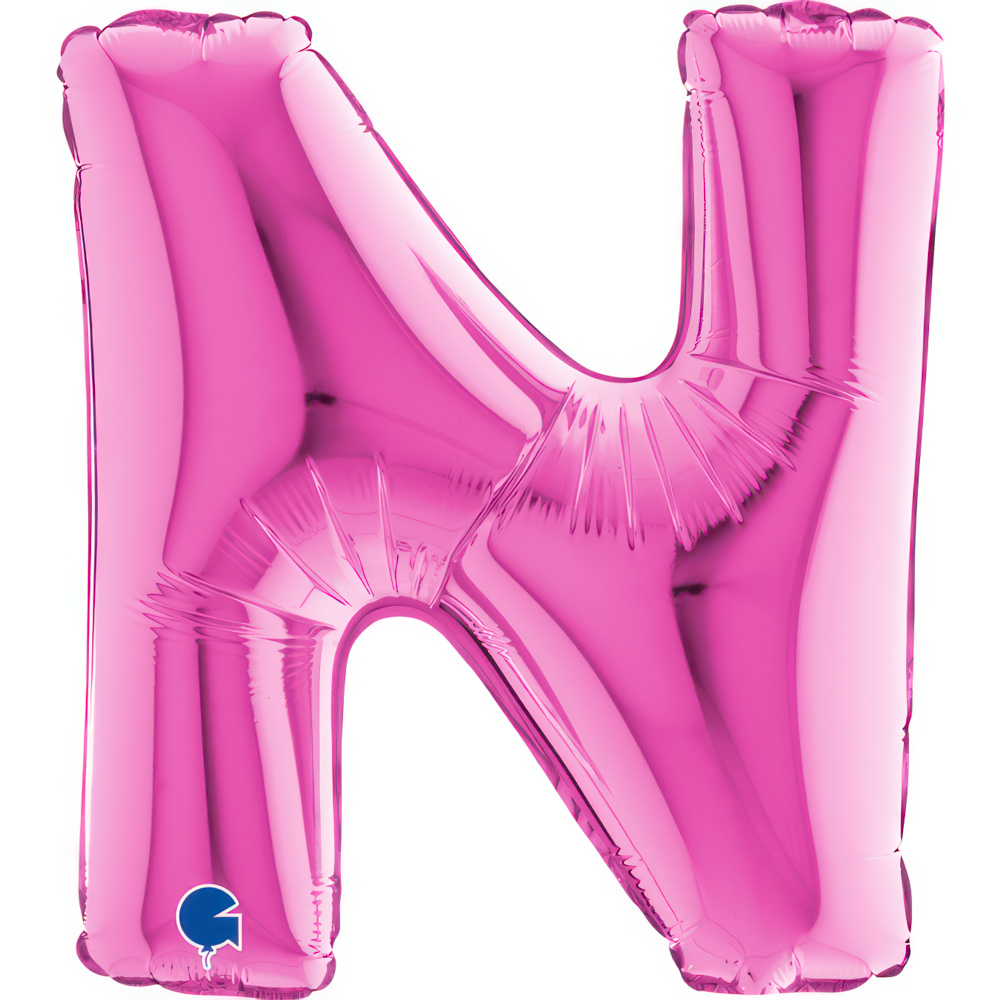 Letter N Fuxia Mini Single Pack 14"