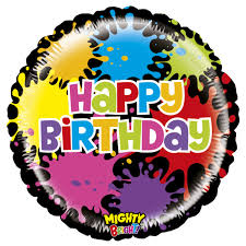 18" Mighty Paint Splatter Birthday