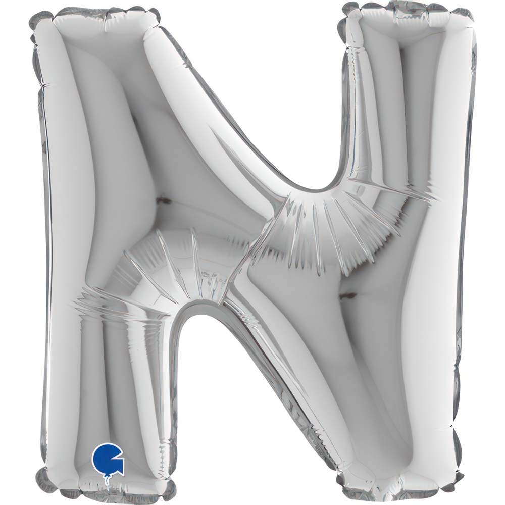 Letter N Silver Mini Single Pack 14"