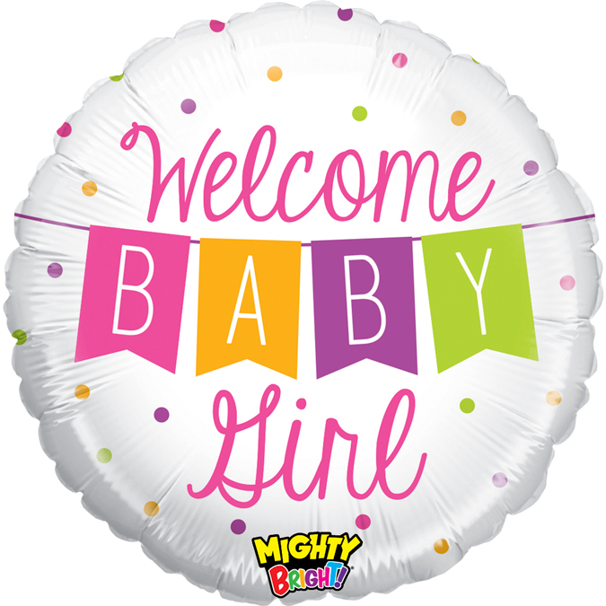 21" welcome baby Girl Banner
