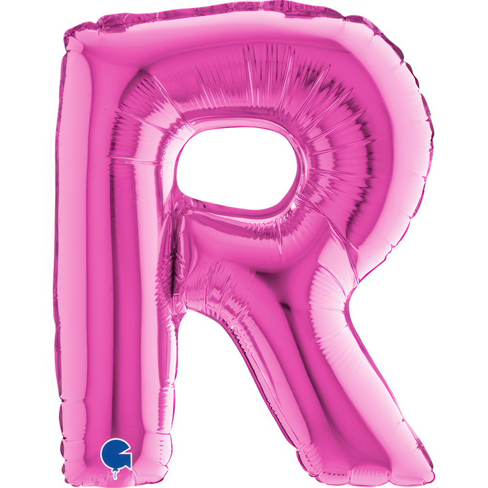 Letter R Fuxia Mini Single Pack 14"