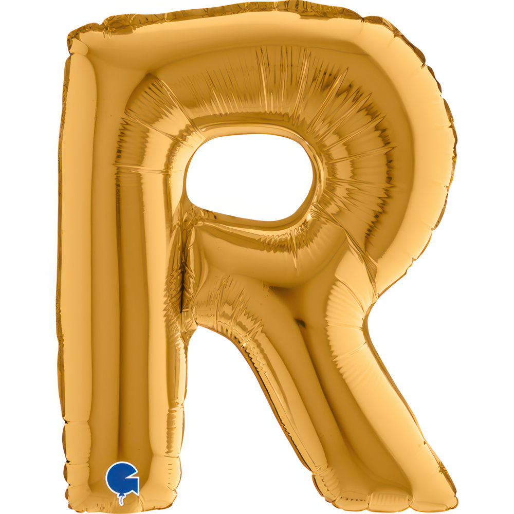 Letter R Gold Mini Single Pack 14"