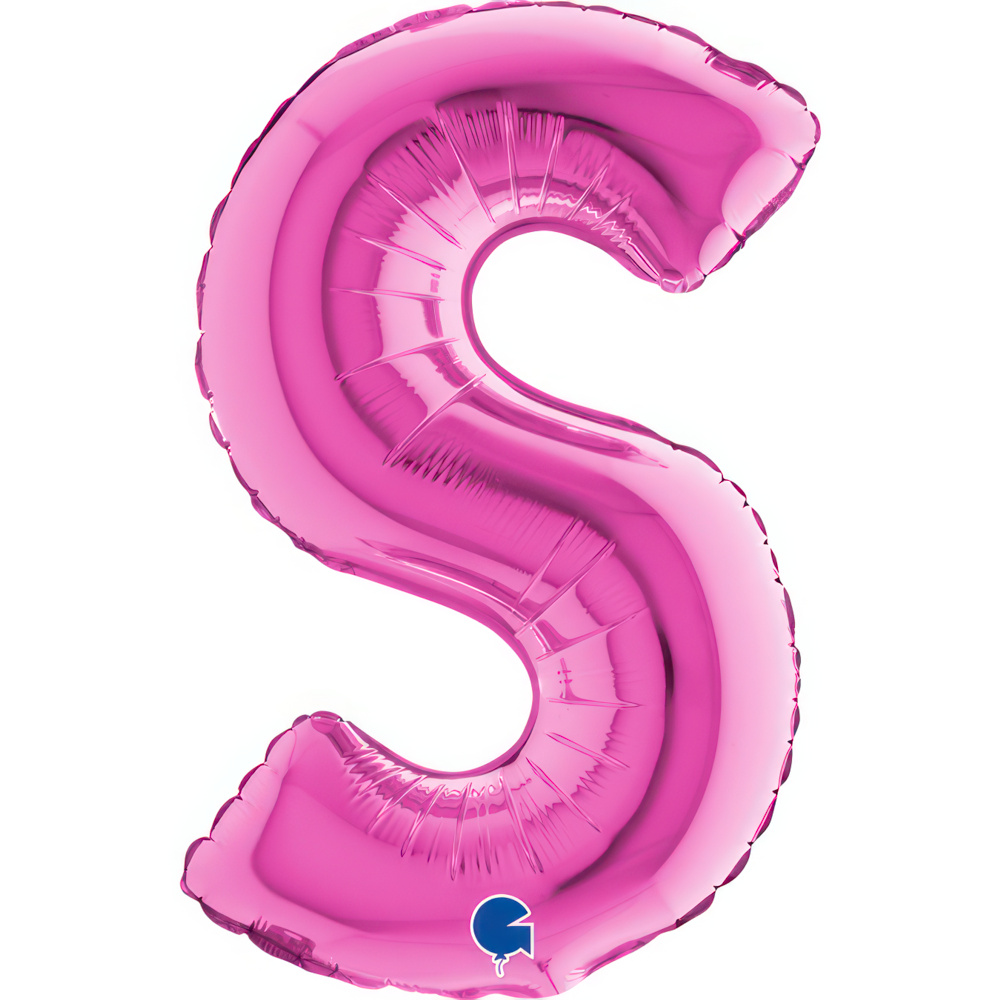 Letter S Fuxia Mini Single Pack 14"