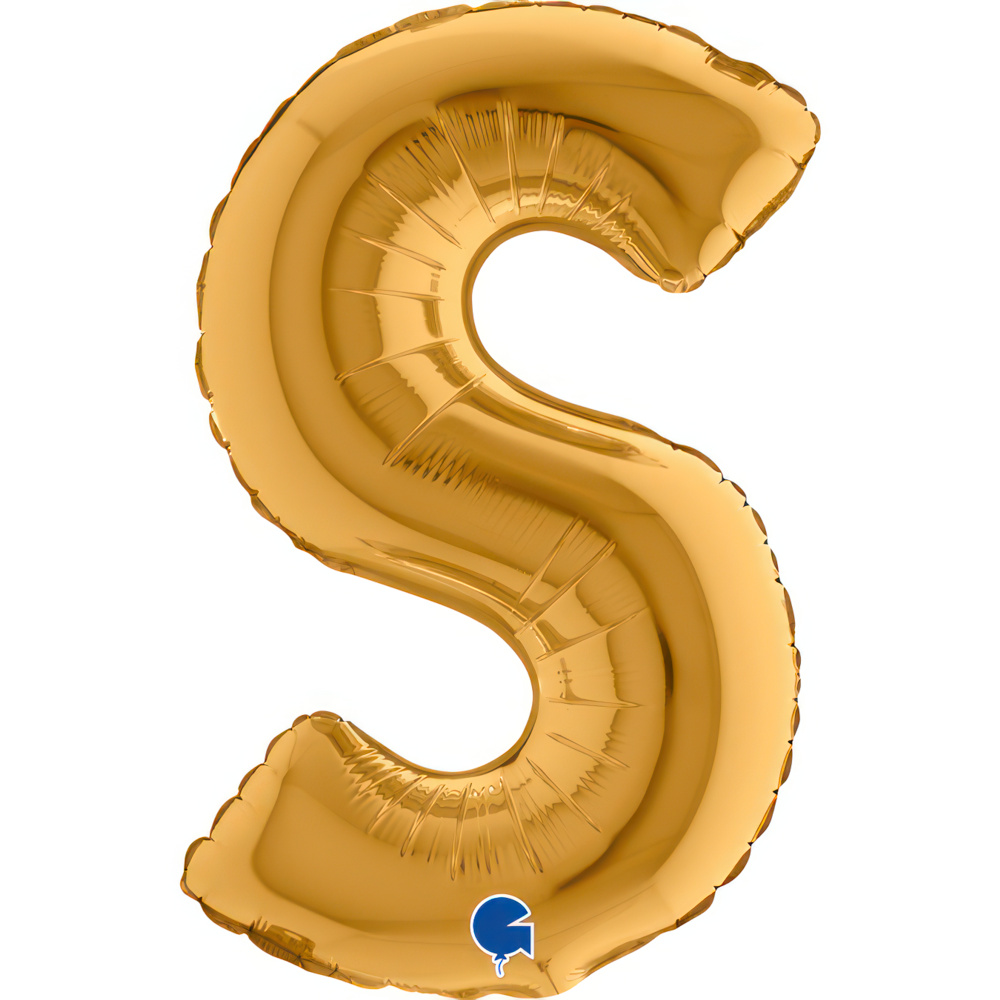 Letter S Gold Mini Single Pack 14"