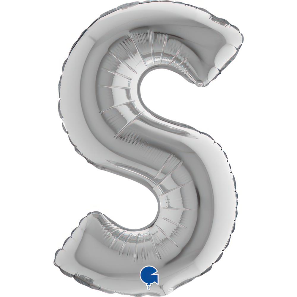 Letter S Silver Mini Single Pack14"