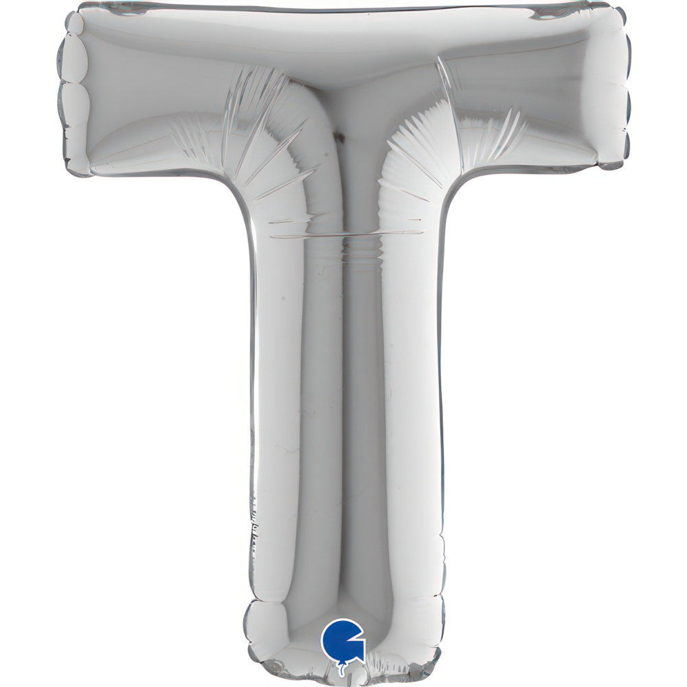 Letter T Silver Mini Single Pack14"