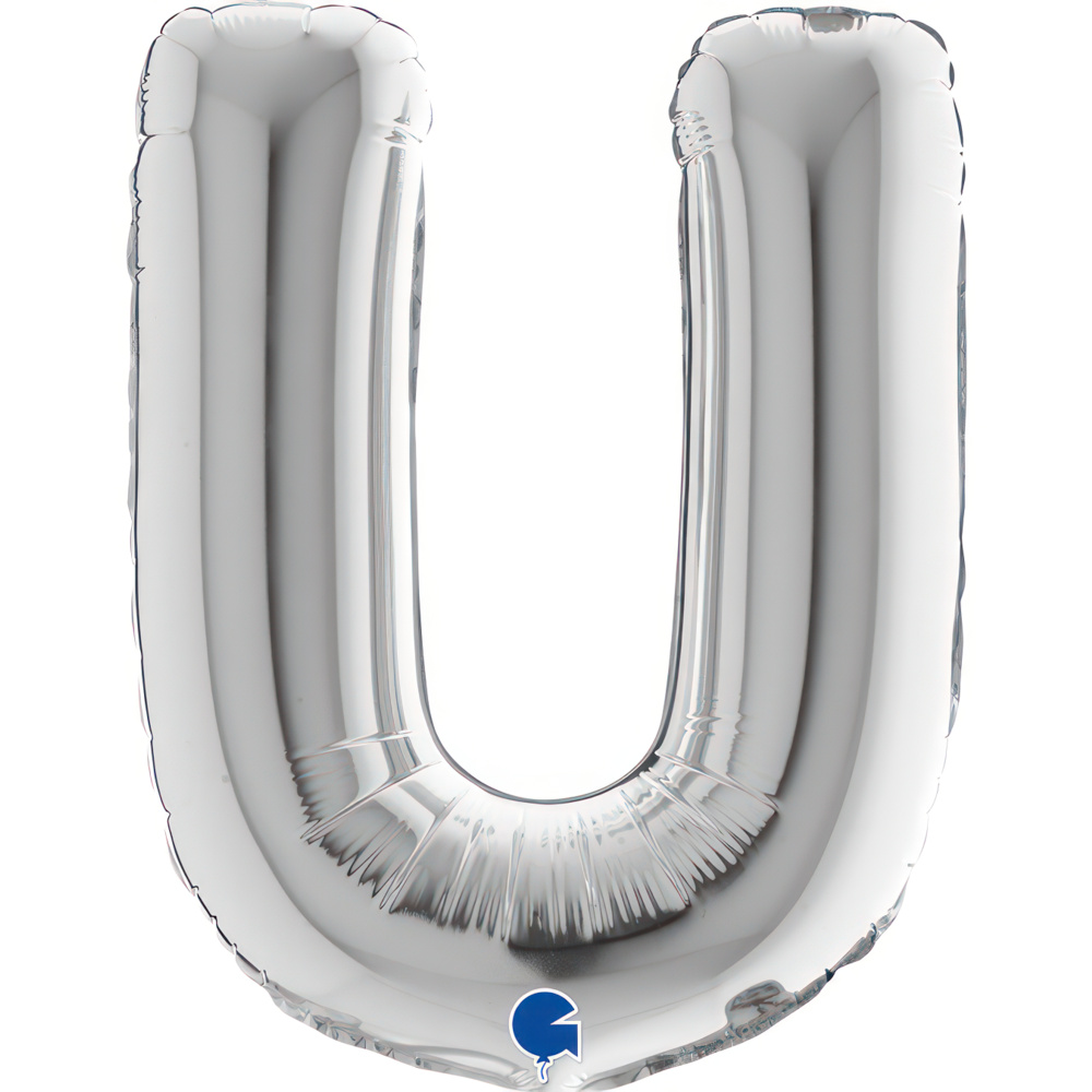 Letter U Silver Mini Single Pack14"