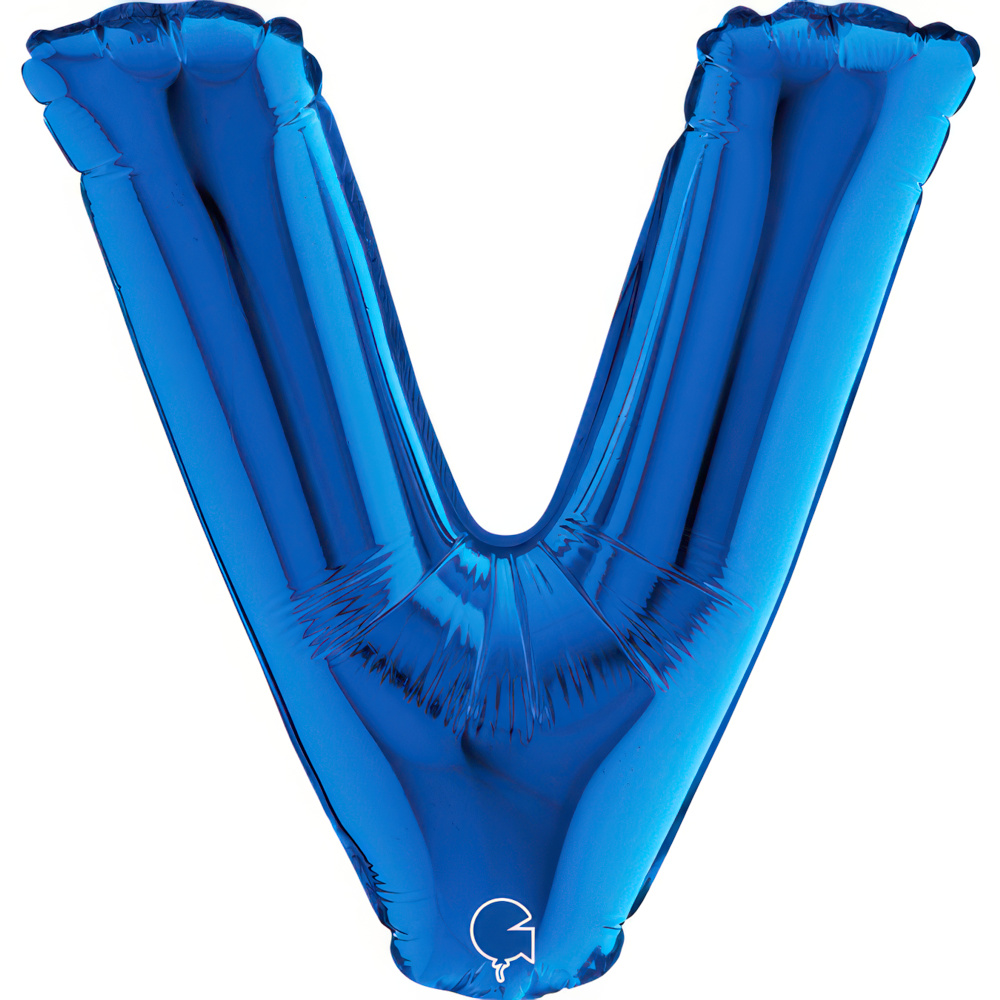 Letter V   Blue Mini Single Pack14"