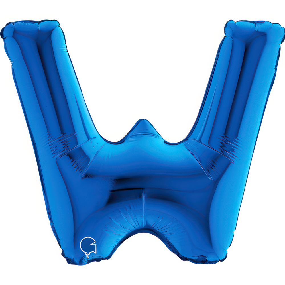 Letter W   Blue Mini Single Pack14"