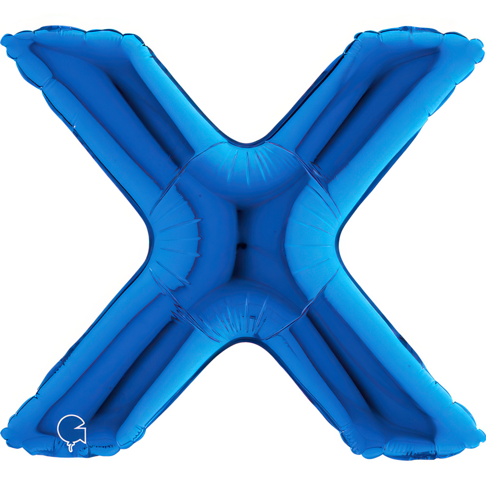 Letter X   Blue Mini Single Pack14"