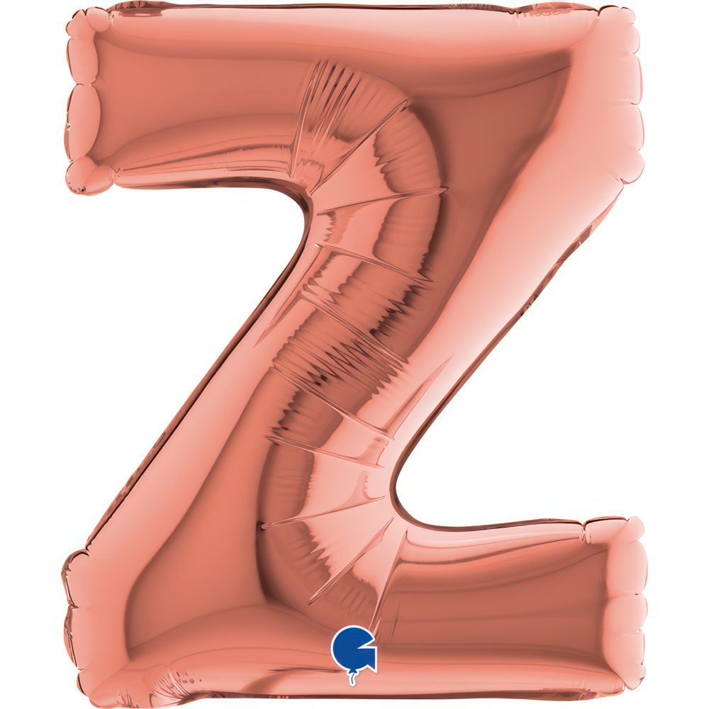 Letter Z Rose Gold MiniSingle Pack14"