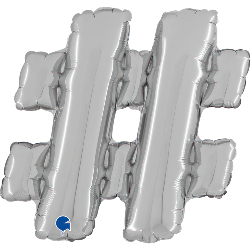 Symbol # Silver Mini 14"  Single Pack