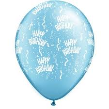 11" BIRTHDAY BDAY  PEARL LIGHT BLUE (25CT)